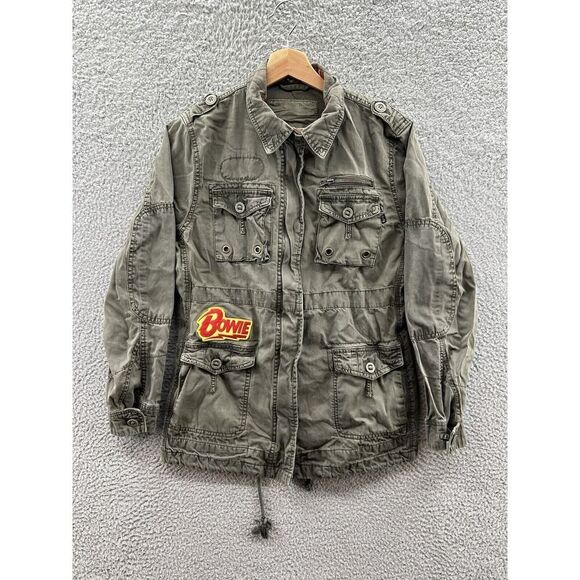 Alpha Industries Army Green Field Combat Jacket Men’s Size Medium Bowie Patch - Picture 1 of 3